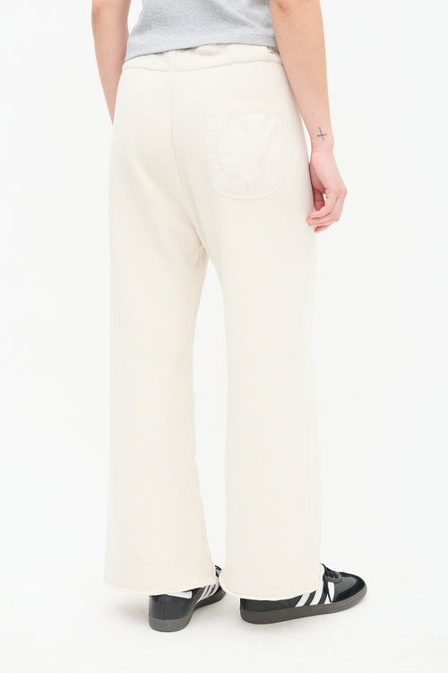 Nili Lotan Cream Straight Leg Sweatpant