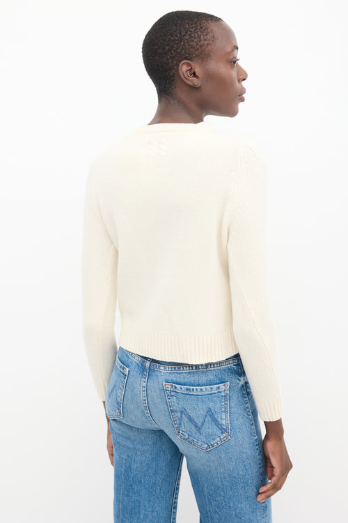 Nili Lotan Cream Wool Knit Sweater