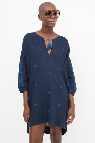 Nili Lotan Embroidered Tunic Dress