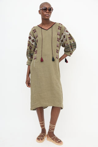 Nili Lotan Embroidered Valencia Tunic Dress