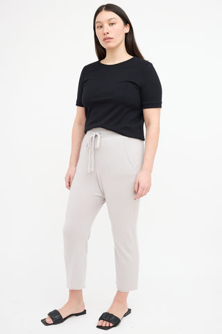 Nili Lotan Grey Cashmere Drop Seat Lounge Pant