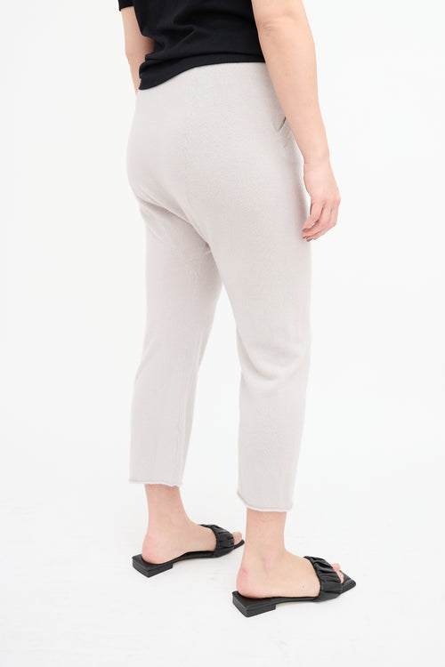 Nili Lotan Grey Cashmere Drop Seat Lounge Pant