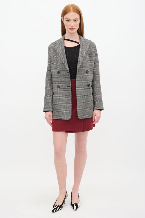 Nili Lotan Black 
Grey Houndstooth Blazer