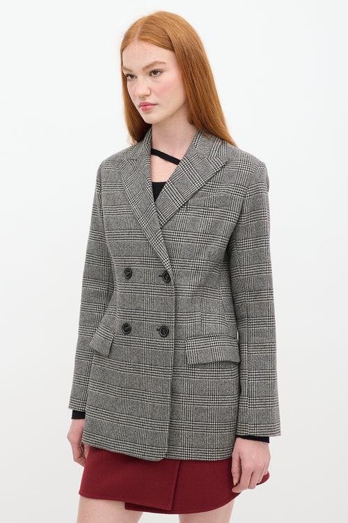 Nili Lotan Black 
Grey Houndstooth Blazer