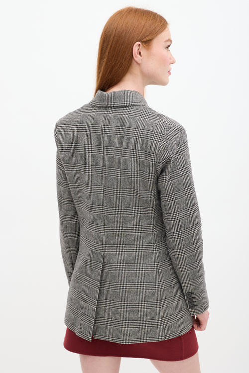 Nili Lotan Black 
Grey Houndstooth Blazer