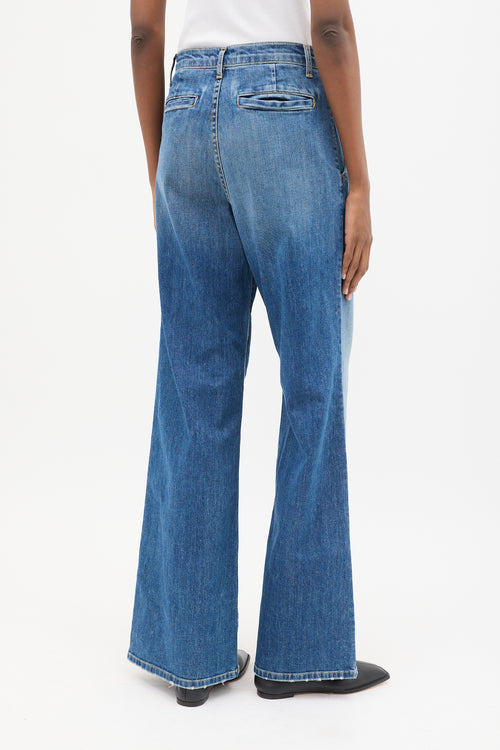 Nili Lotan Medium Wash Flora Wide Leg Jeans