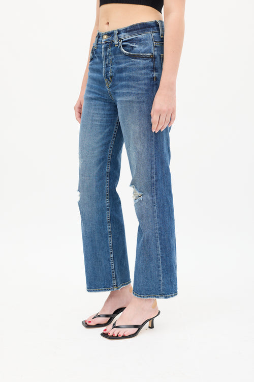 Nili Lotan Medium Wash Violette Distressed Jeans