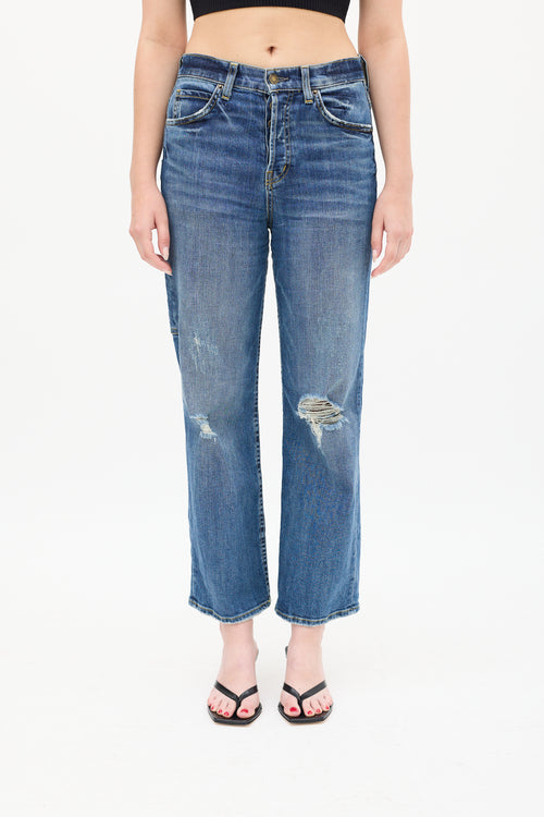 Nili Lotan Medium Wash Violette Distressed Jeans