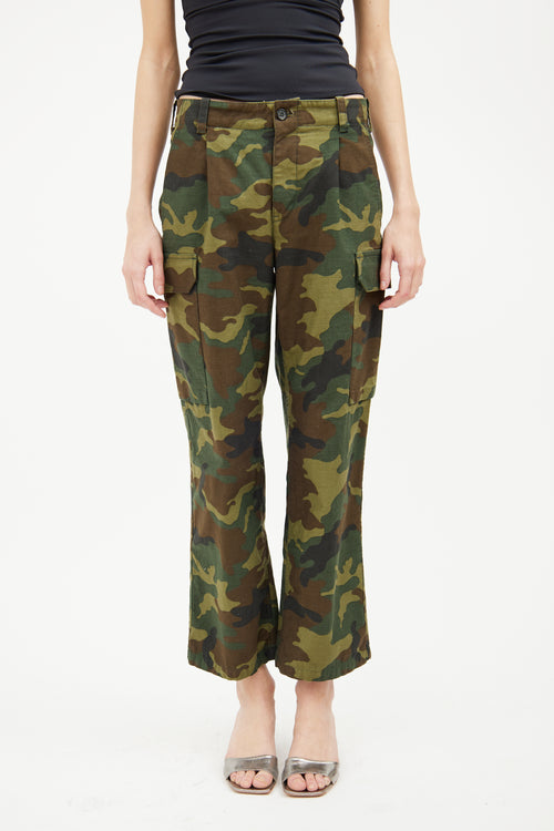 Nili Lotan Green Camo Cargo Pant