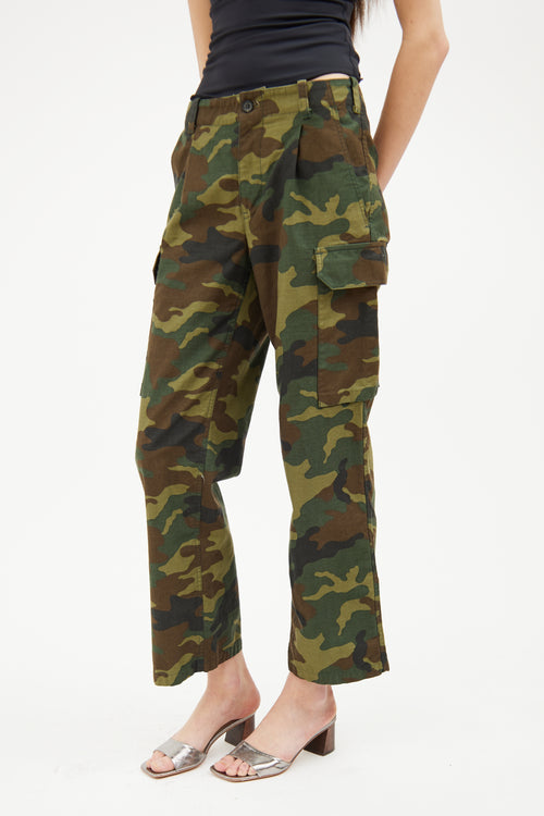 Nili Lotan Green Camo Cargo Pant