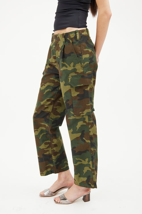 Nili Lotan Green Camo Cargo Pant