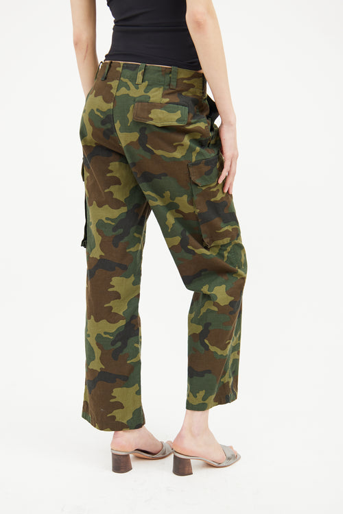 Nili Lotan Green Camo Cargo Pant