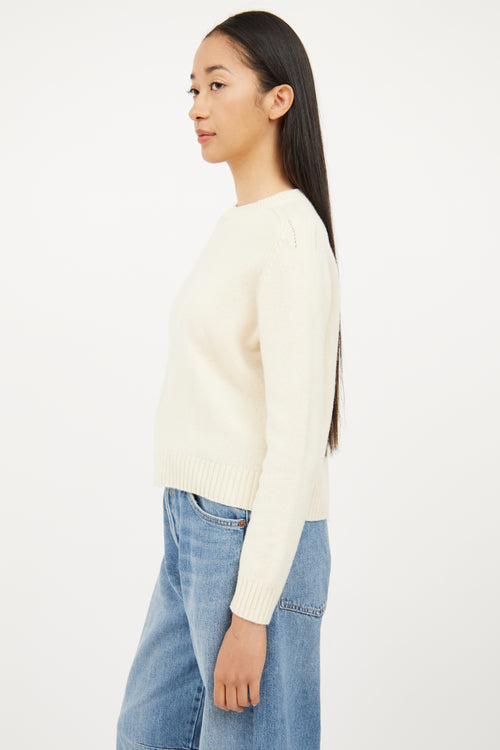 Nili Lotan Cream Merino Wool Sweater