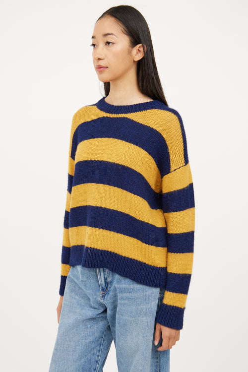 Nili Lotan Yellow 
Blue Striped Sweater