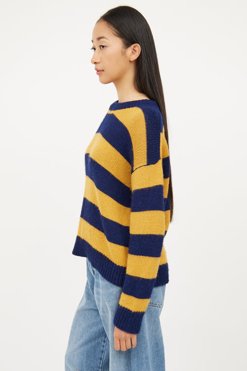 Nili Lotan Yellow 
Blue Striped Sweater