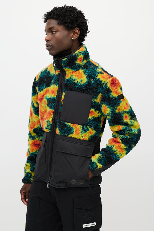 Nobis Black 
Multicolour Heat Map Fleece Jacket