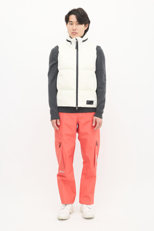 Nobis White Down Oren Puffer Vest