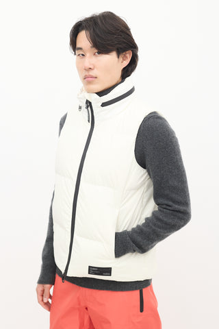 Nobis White Down Oren Puffer Vest