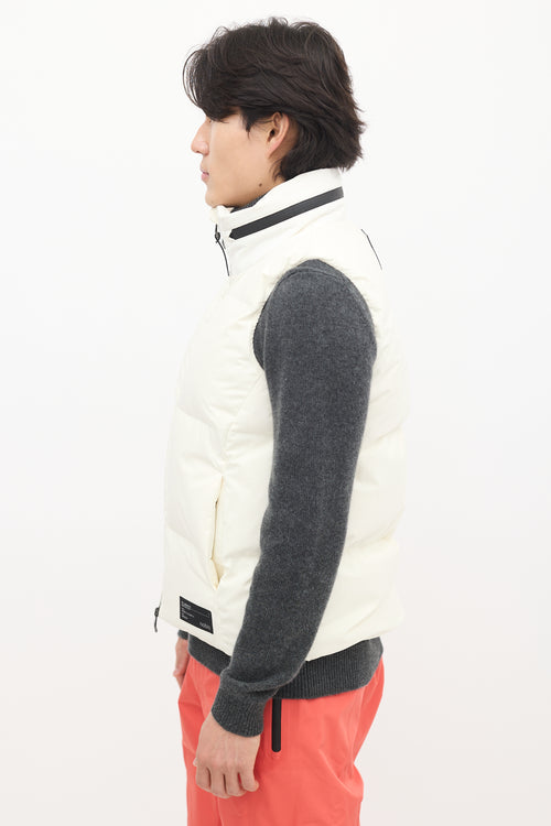 Nobis White Down Oren Puffer Vest