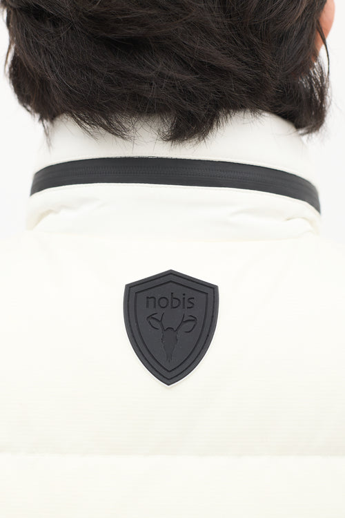 Nobis White Down Oren Puffer Vest