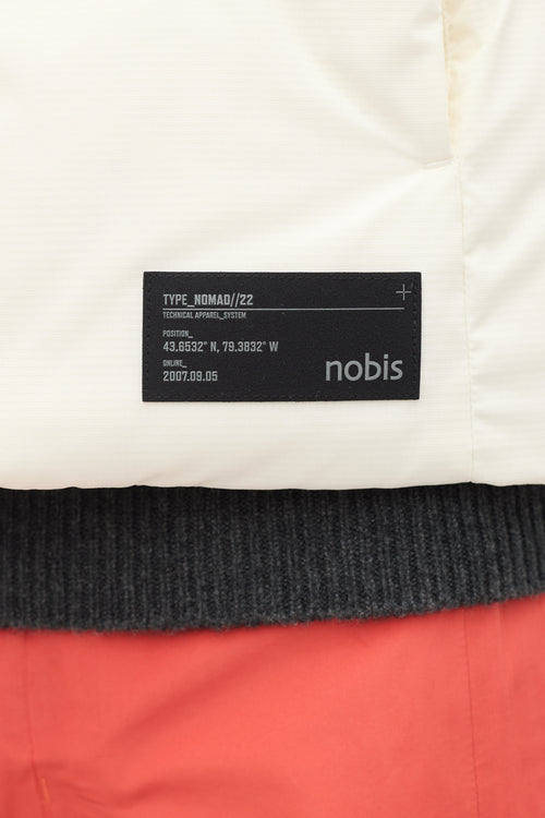 Nobis White Down Oren Puffer Vest