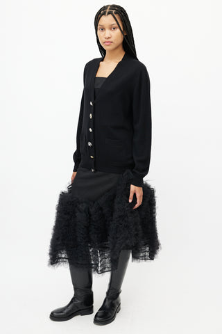 Noir Kei Ninomiya Black Tulle Ruffled Skirt