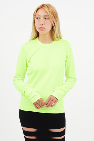 Noir Kei Ninomiya Neon Yellow Gathered Top