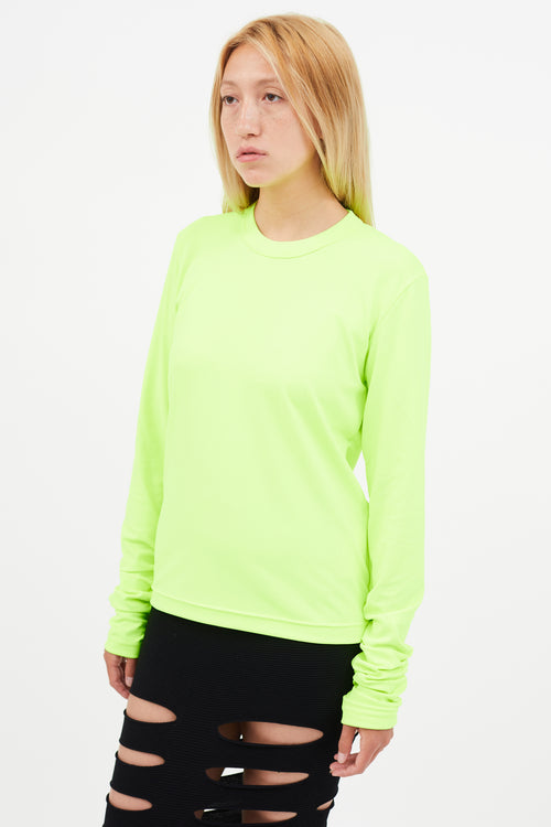 Noir Kei Ninomiya Neon Yellow Gathered Top