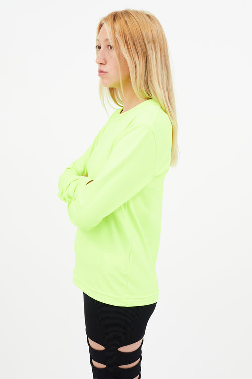 Noir Kei Ninomiya Neon Yellow Gathered Top