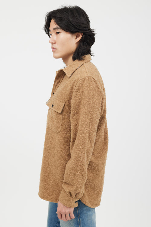 Norse Projects Brown Textured Wool Button Up Shirt