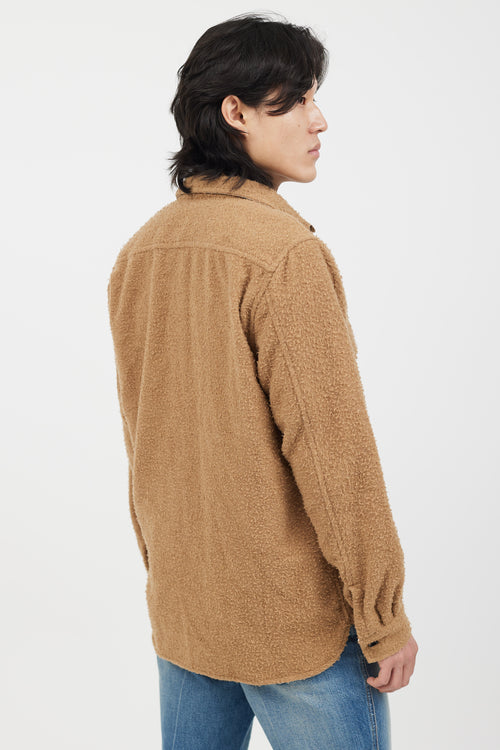 Norse Projects Brown Textured Wool Button Up Shirt