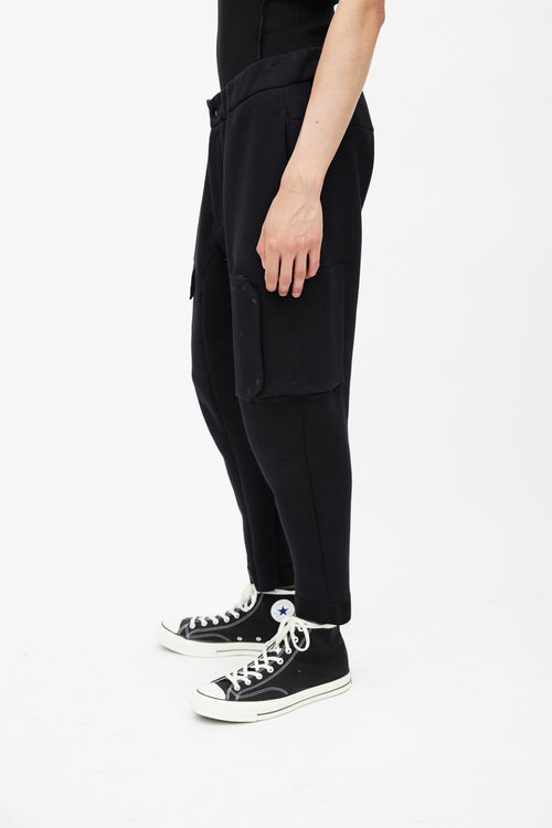 OAMC Black Tapered Cargo Sweatpant