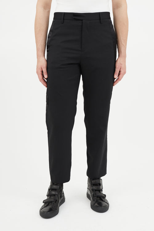 OAMC Black Wool Tuxedo Trouser