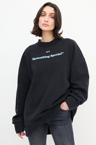 Off-White Black Something Special Crewneck