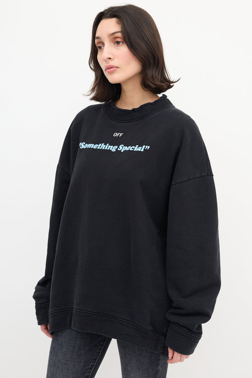 Off-White Black Something Special Crewneck