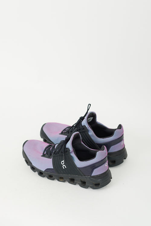 On Purple 
Black Running Sneaker