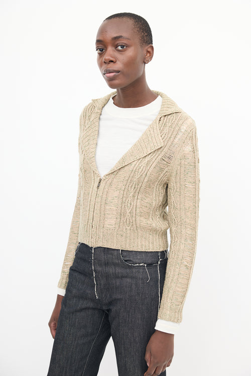 Rodarte X Opening Ceremony Multi Knit Zip Cardigan