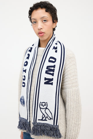 OVO X UofT Intarsia Fringe Scarf