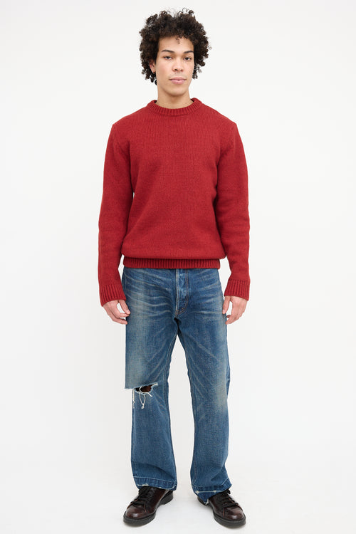 Octobre Red Wool Knit Sweater