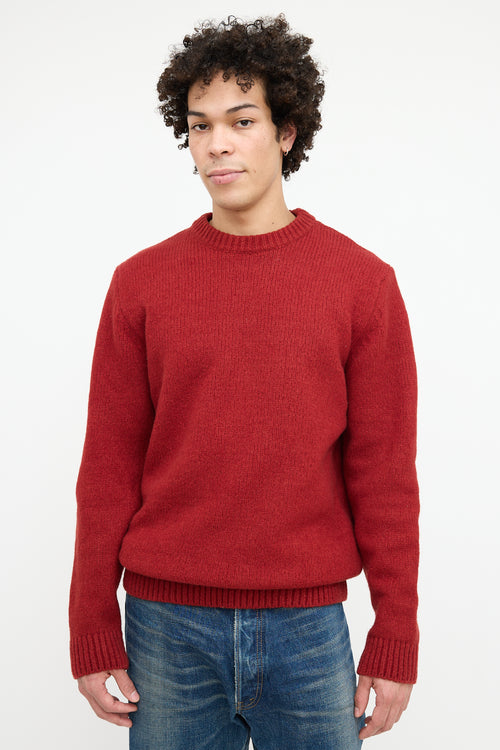 Octobre Red Wool Knit Sweater