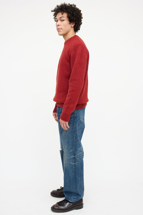 Octobre Red Wool Knit Sweater