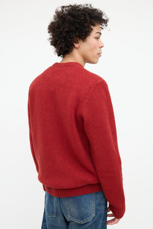 Octobre Red Wool Knit Sweater