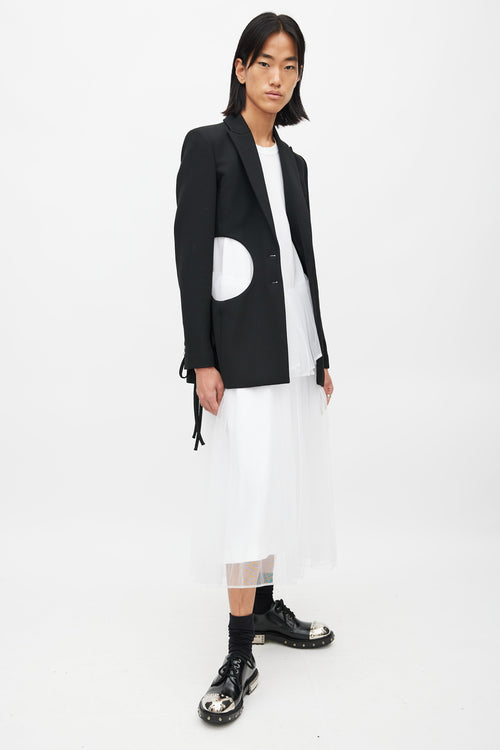 Off-White Black Circle Cut Out Blazer