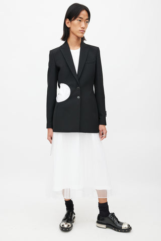 Off-White Black Circle Cut Out Blazer