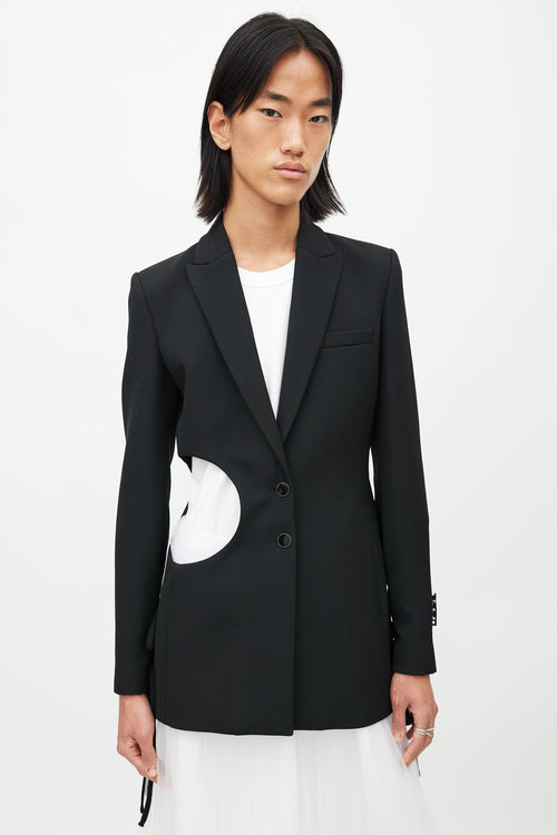 Off-White Black Circle Cut Out Blazer