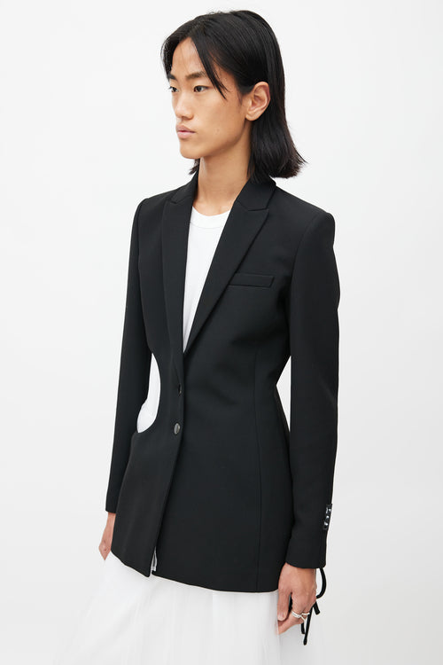 Off-White Black Circle Cut Out Blazer