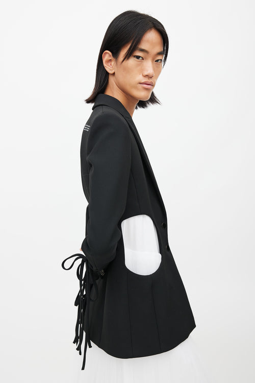 Off-White Black Circle Cut Out Blazer