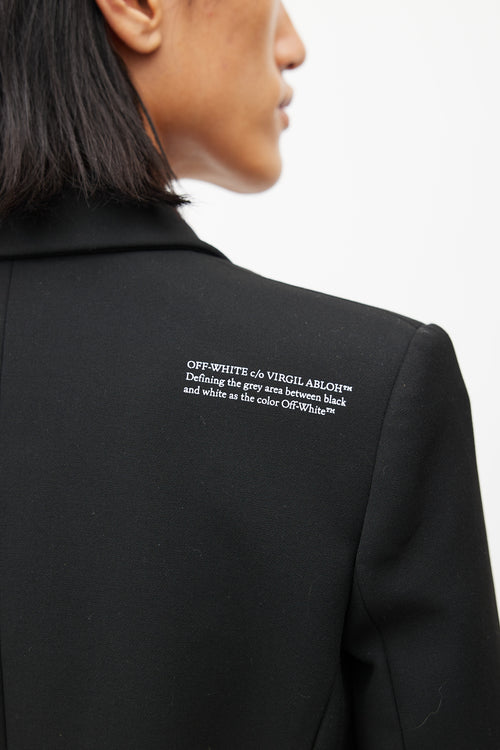 Off-White Black Circle Cut Out Blazer