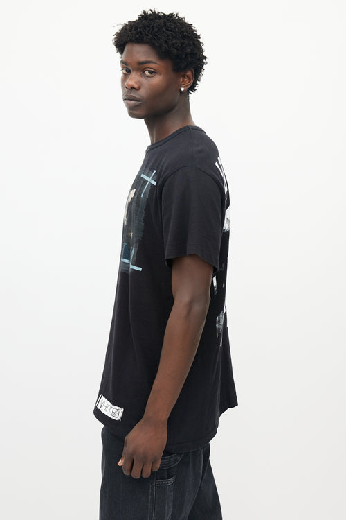 Off-White Black Cotton Caravaggio Logo T-shirt