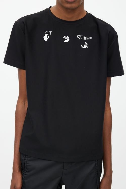 Off-White Black Logo Technical T-Shirt